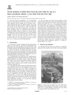 On the incidence of debris flows from the early Little Ice Age to a