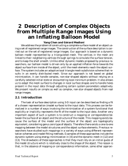 2 Description of Complex Objects from Multiple Range Images