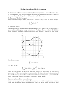Definition of double integration