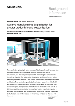 Additive Manufacturing - Siemens Global Website