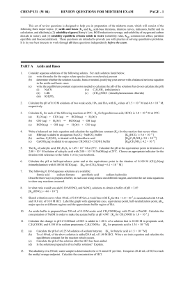 PART A Acids And Bases