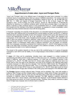 Joyce and finnigan rule