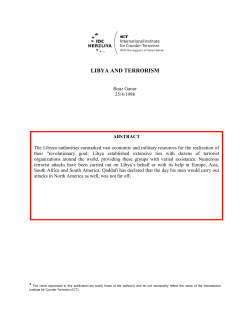 libya and terrorism - International Institute For Counter
