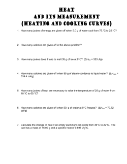 Heating and Cooling Curve Calculations