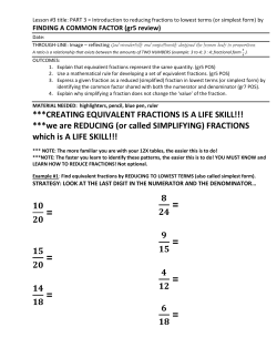 ***CREATING EQUIVALENT FRACTIONS IS A LIFE SKILL!!! ***we