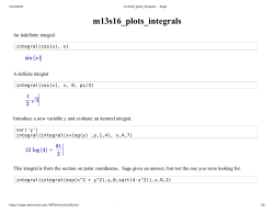 Plots and Integrals - Dartmouth Math Home