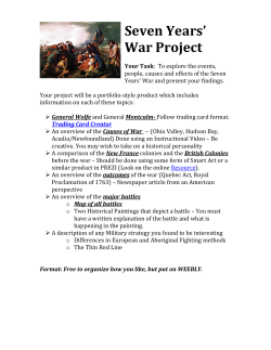 Seven Years` War Project