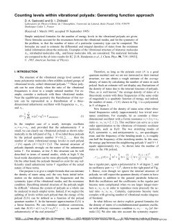 Counting levels within vibrational polyads: Generating function