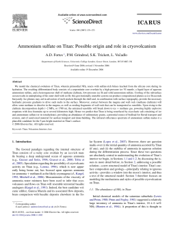 Ammonium sulfate on Titan: Possible origin and role in
