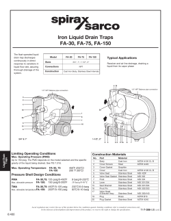 Iron Liquid Drain Traps FA-30, FA-75, FA-150