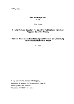 How to Derive a Structure for Scientific Publications from Karl