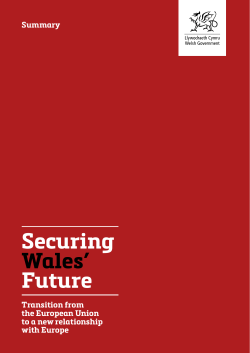 Securing Wales` Future Summary