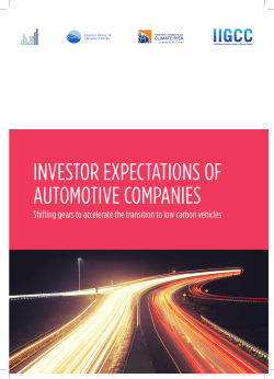 investor expectations of automotive companies