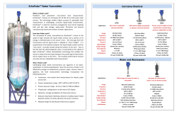 Corrosive Chemical Water and Wastewater EchoPulseTM Radar