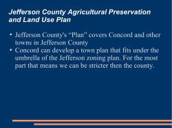 Jefferson County Agricultural Preservation and Land Use Plan