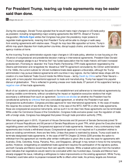 For President Trump, tearing up trade agreements may be easier