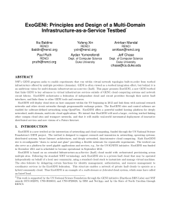 ExoGENI: Principles and Design of a Multi-Domain Infrastructure