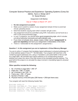 Assignment II - McMaster CAS Dept.