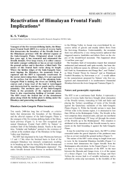 Reactivation of Himalayan Frontal Fault: Implications