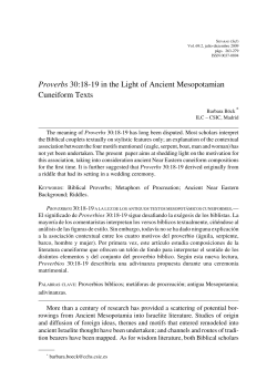 Proverbs 30:18-19 in the Light of Ancient Mesopotamian