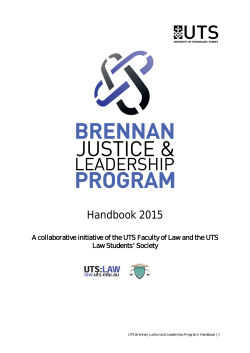 Brennan Program Handbook Spring 2011