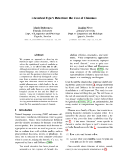 Rhetorical Figure Detection: the Case of Chiasmus