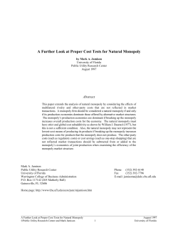 A Further Look at Proper Cost Tests for Natural Monopoly