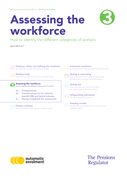 Assessing the workforce - The Pensions Regulator