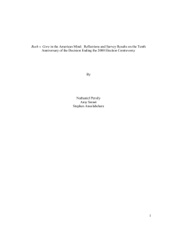 Public Attitudes Toward Bush v - Center for the Study of Democracy