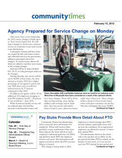 Agency Prepared for Service Change on Monday