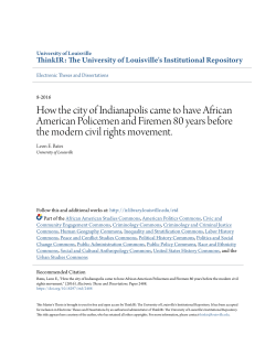 How the city of Indianapolis came to have African