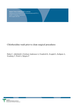 Chlorhexidine wash prior to clean surgical procedures