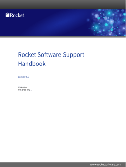 Rocket Software Support Handbook