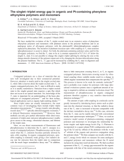 The singlet&ndash;triplet energy gap in organic and Pt