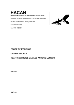 Heathrow Noise Damage Across London