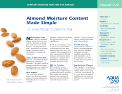 dewpoint moisture analyzer for almonds
