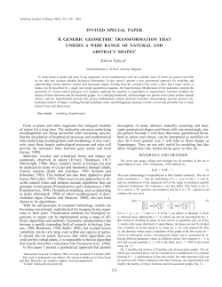 invited special paper a generic geometric transformation that unifies