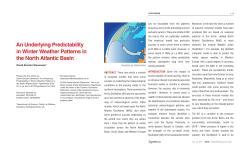 An Underlying Predictability in Winter Weather Patterns in the North