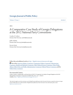 A Comparative Case Study of Georgia Delegations at the 2012