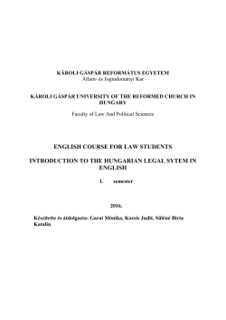 english course for law students introduction to the hungarian legal