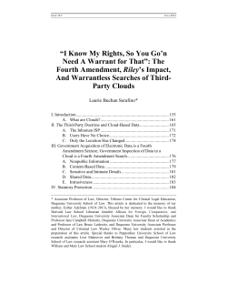 I Know My Rights, So You Gon` Need a Warrant for That