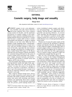 Cosmetic surgery, body image and sexuality