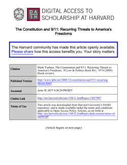 THE CONSTITUTION AND 9/11