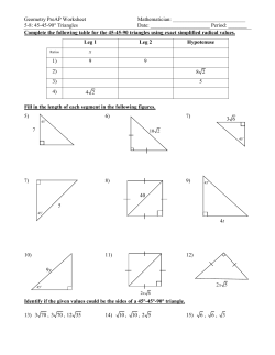 Complete the following table for the 45-45