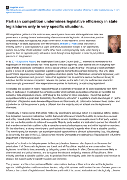 Partisan competition undermines legislative efficiency in state