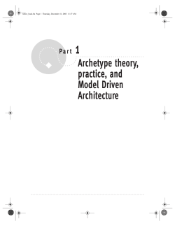 Archetype theory, practice, and Model Driven Architecture