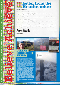 Anne Quaile - Handsworth Grange Community Sports College
