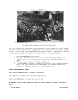 Compromise of 1850: Henry Clay http://teachpol.tcnj.edu