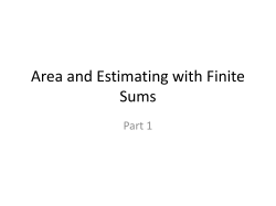 Area and Estimating with Finite Sums
