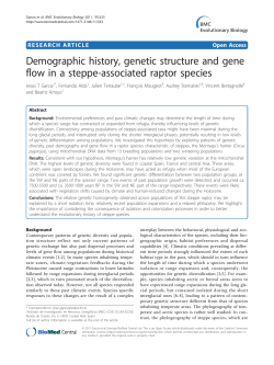Demographic history, genetic structure and gene flow in a